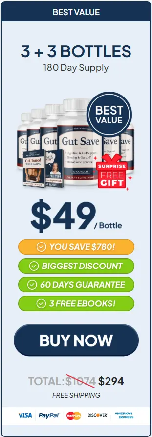GutSave 6 Bottle Price